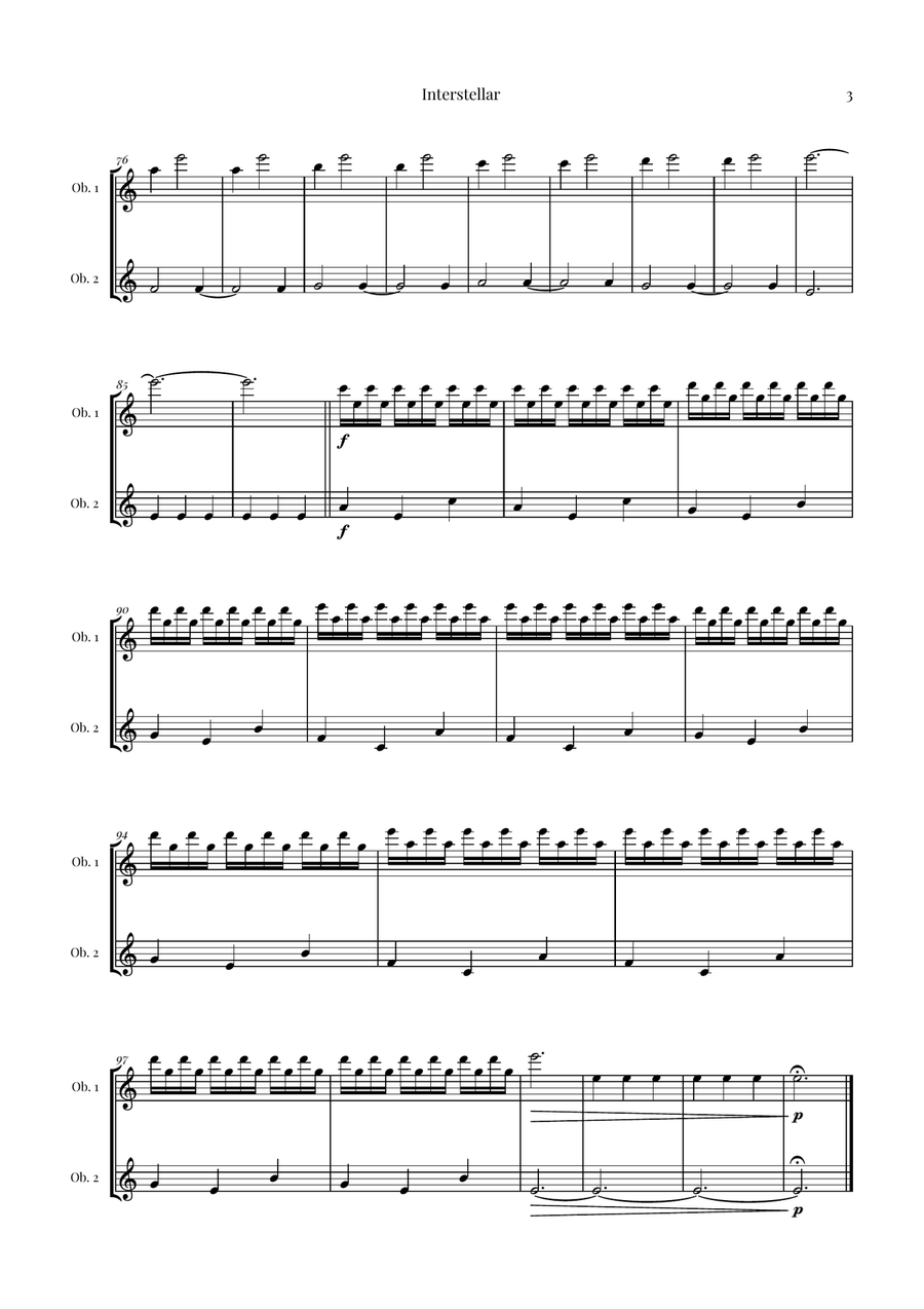 Interstellar Woodwind Duet - Digital Sheet Music page 3