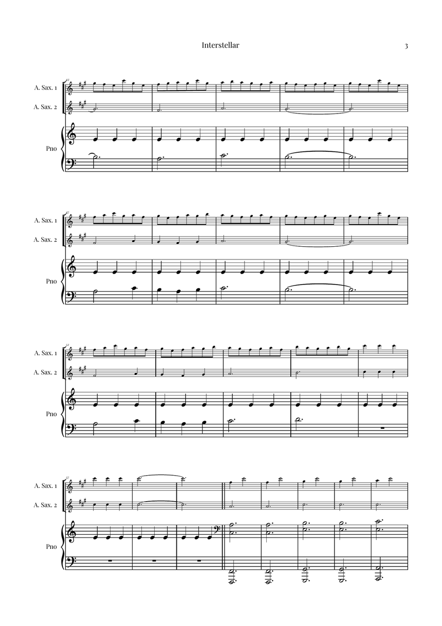 Interstellar Woodwind Duet - Digital Sheet Music page 3