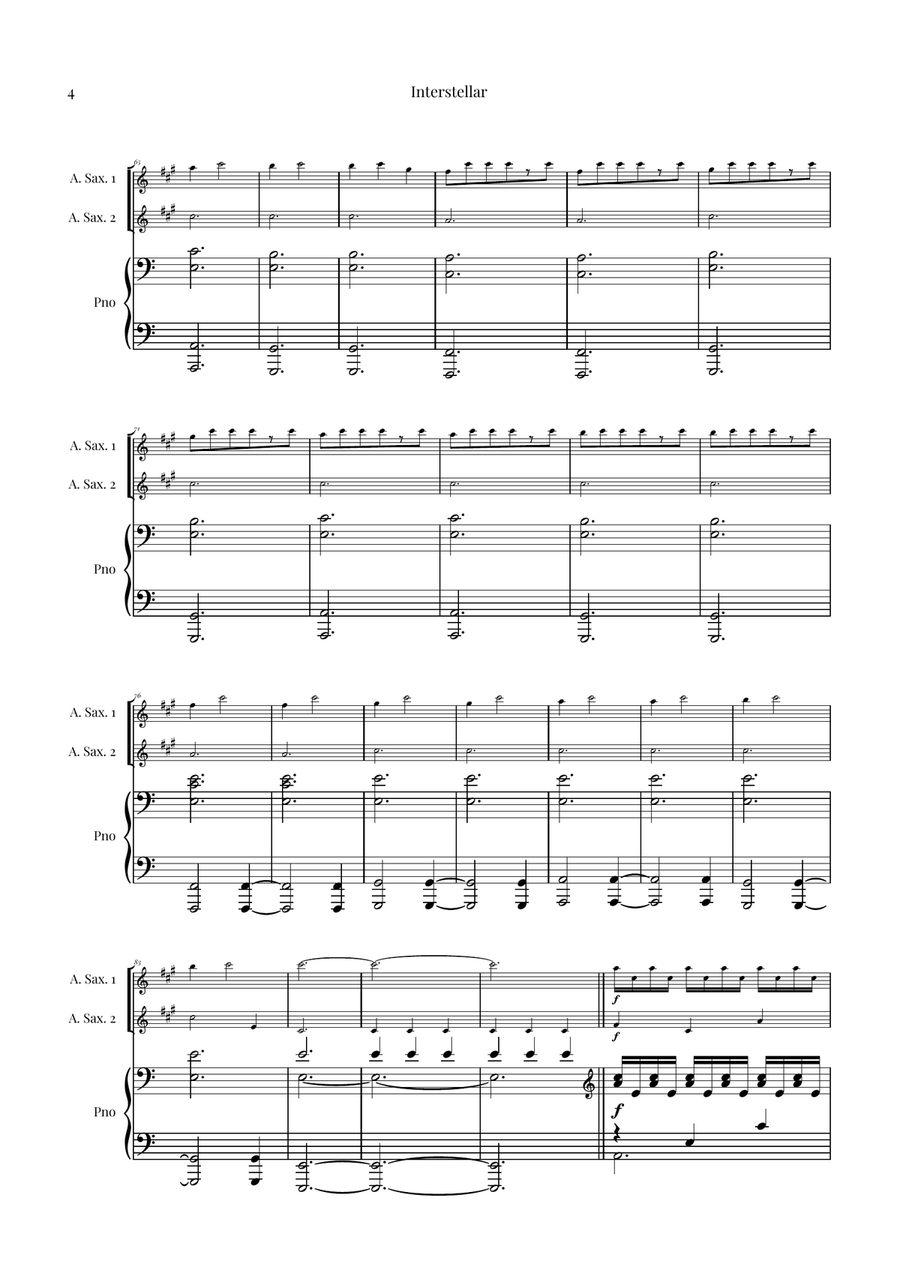 Interstellar Woodwind Duet - Digital Sheet Music page 4