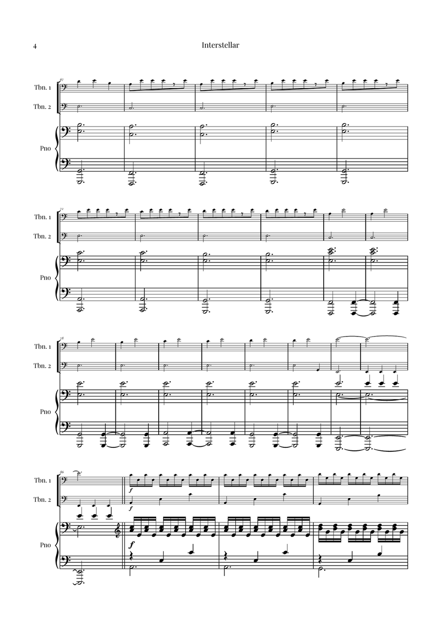 Interstellar Trombone Duet - Digital Sheet Music page 4