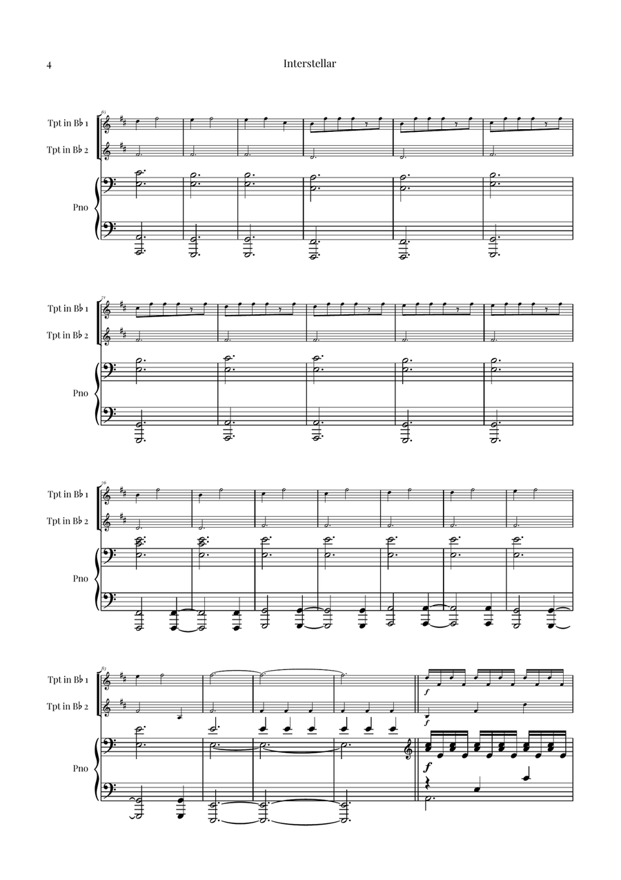 Interstellar Trumpet Duet - Digital Sheet Music page 4