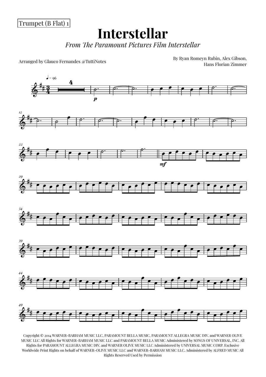 Interstellar Trumpet Duet - Digital Sheet Music page 4