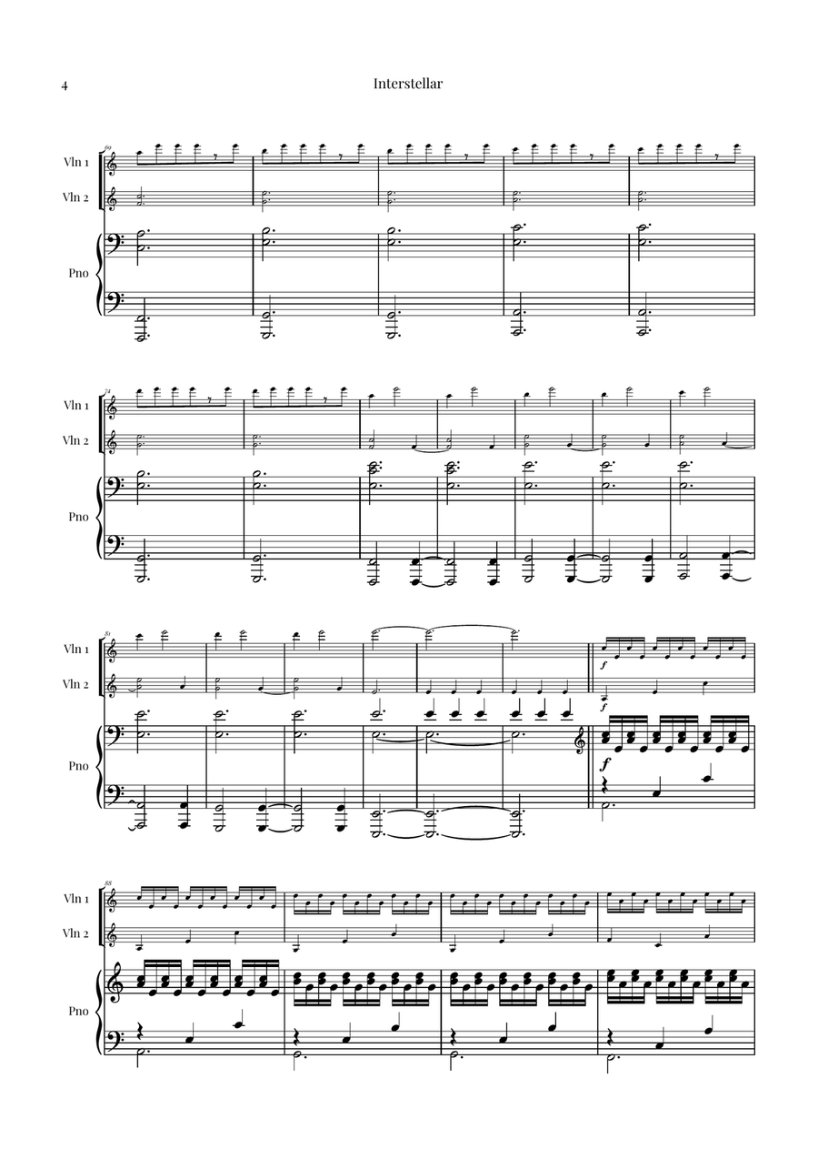 Interstellar String Duet - Digital Sheet Music page 4