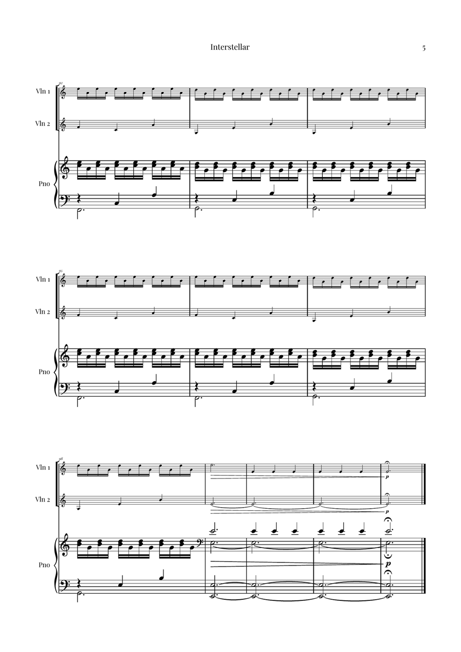 Interstellar String Duet - Digital Sheet Music page 5