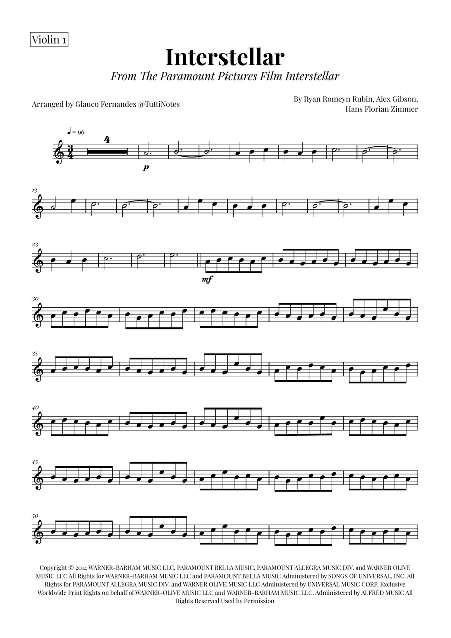 Interstellar String Duet - Digital Sheet Music page 4