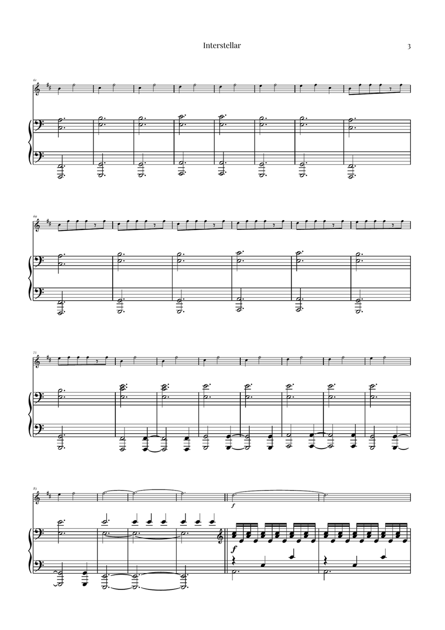 Interstellar B-Flat Clarinet - Digital Sheet Music page 3