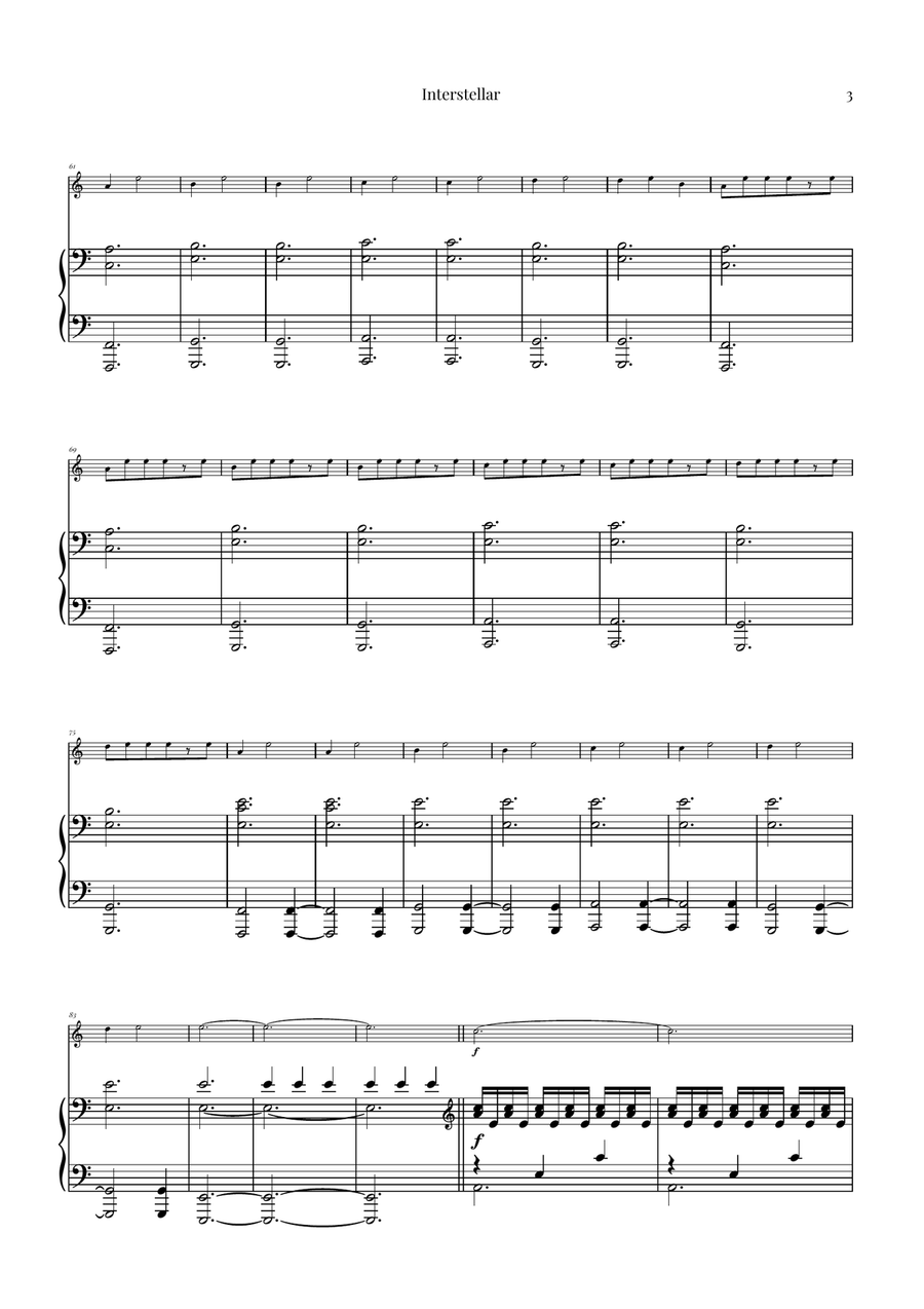 Interstellar Flute Solo - Digital Sheet Music page 3