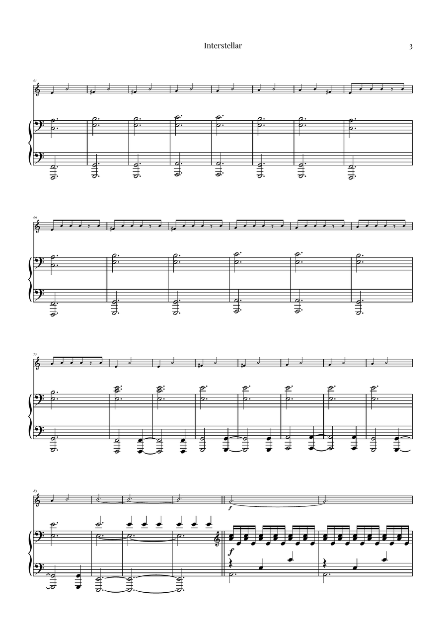 Interstellar Piano - Digital Sheet Music page 3