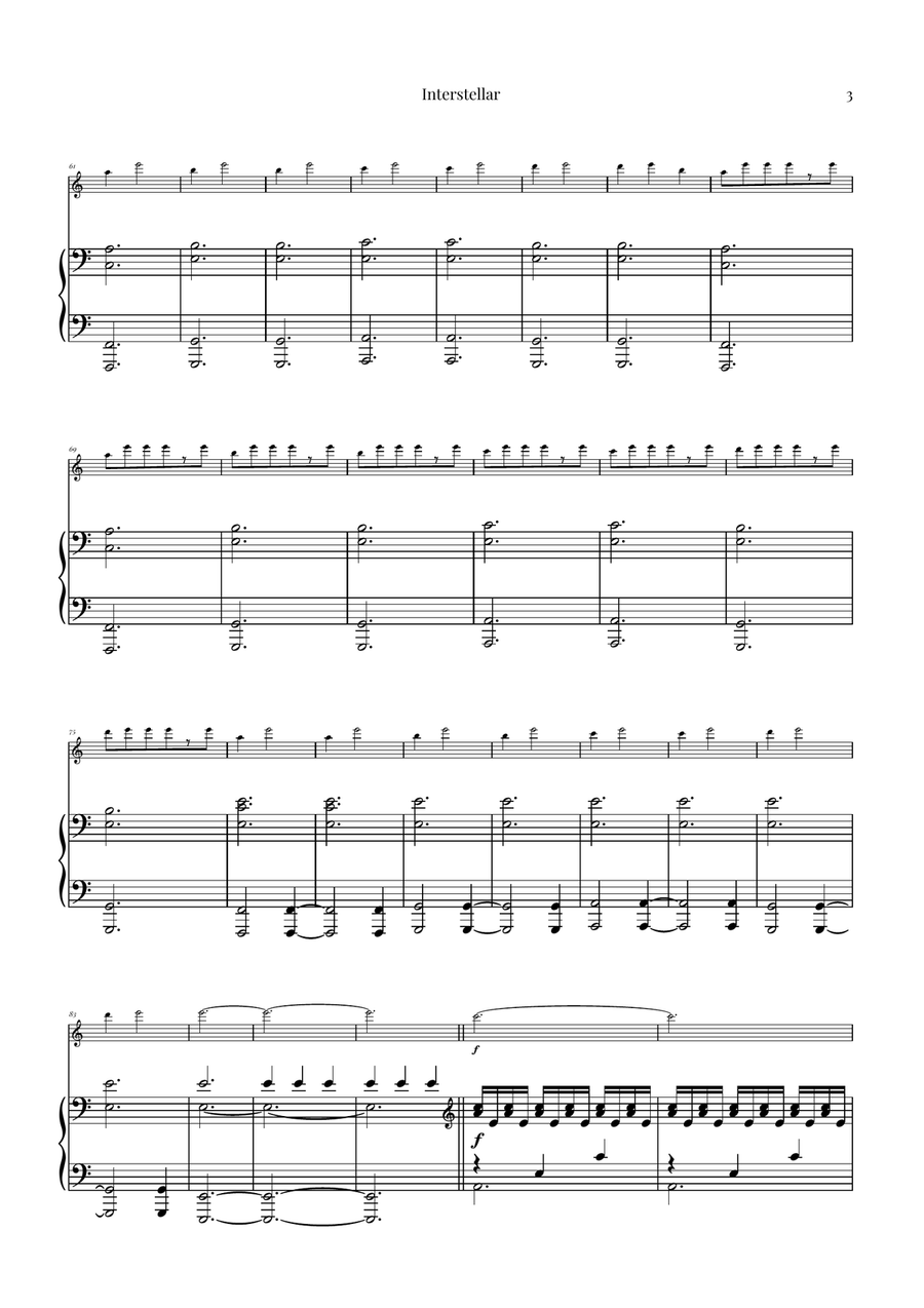 Interstellar Flute Solo - Digital Sheet Music page 3