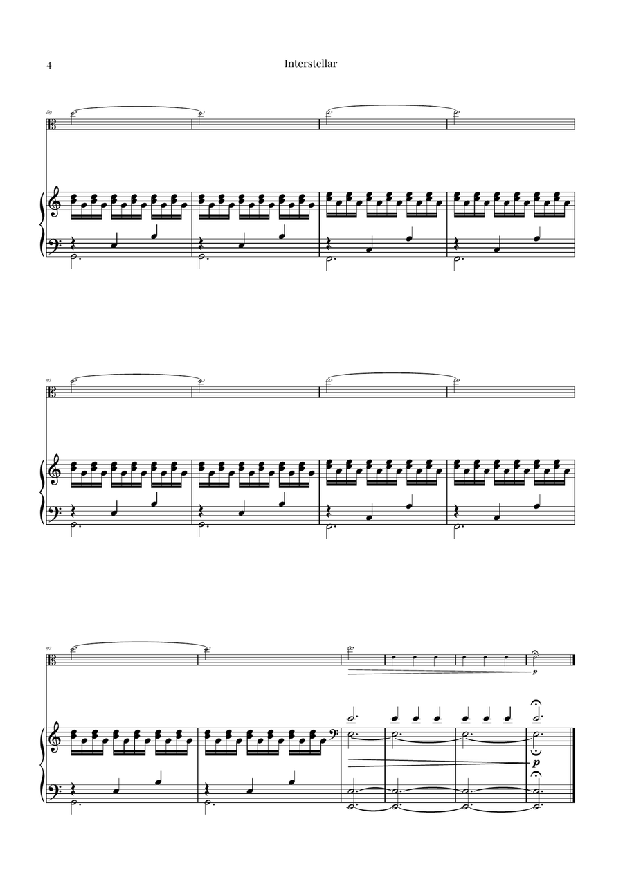 Interstellar Viola - Digital Sheet Music page 4
