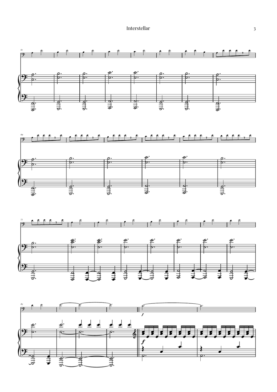 Interstellar Piano - Digital Sheet Music page 3