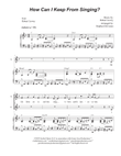 How Can I Keep From Singing? (Duet for Soprano and Alto solo)