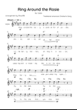 Ring Around the Rosie - Solo Violin in A Major With Chords & Lyrics - Beginner/Easy