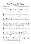 Ring Around the Rosie - Solo Alto Sax in Eb Major With Chords & Lyrics - Beginner?