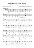 Ring Around the Rosie - Solo Cello in A Major With Chords & Lyrics - Beginner?