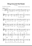 Ring Around the Rosie - Solo Flute in D Major With Chords & Lyrics - Beginner?