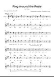 Ring Around the Rosie - Solo Flute in A Major With Chords & Lyrics - Beginner?