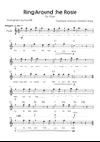 Ring Around the Rosie - Solo Flute in C Major With Chords & Lyrics - Beginner?