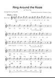 Ring Around the Rosie - Solo Tenor Sax in Ab Major With Chords & Lyrics - Beginner?