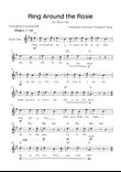 Ring Around the Rosie - Solo Tenor Sax in F Major With Chords & Lyrics - Beginner?