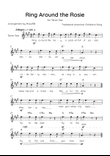 Ring Around the Rosie - Solo Tenor Sax in G Major With Chords & Lyrics - Beginner?