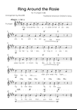 Ring Around the Rosie - Solo Trumpet in D Major With Chords & Lyrics - Beginner?