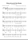 Ring Around the Rosie - Solo Trumpet in Eb Major With Chords & Lyrics - Beginner?