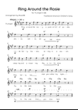 Ring Around the Rosie - Solo Trumpet in G Major With Chords & Lyrics - Beginner?