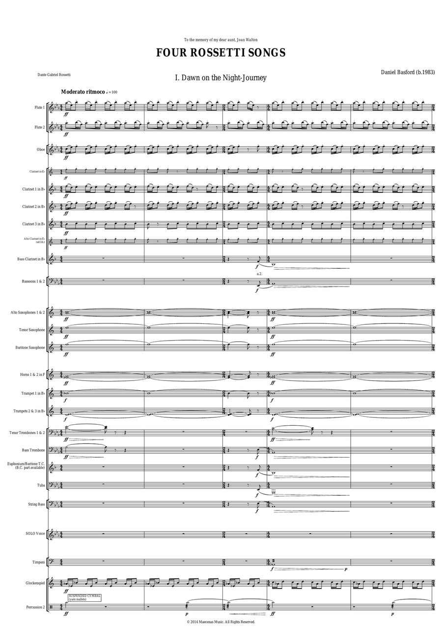 Four Rosetti Songs (score) Concert Band - Sheet Music page 2