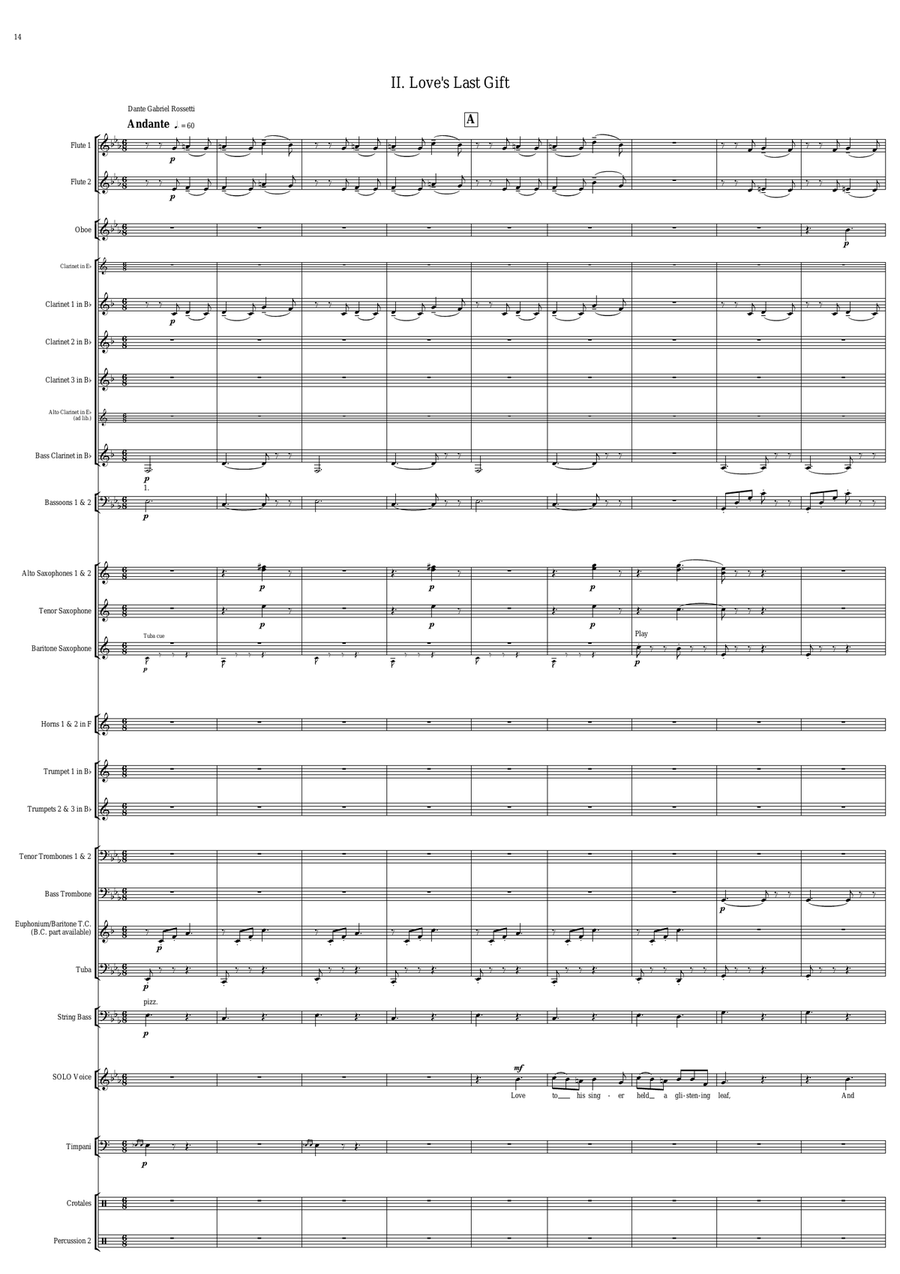 Four Rosetti Songs (score) Concert Band - Sheet Music page 7