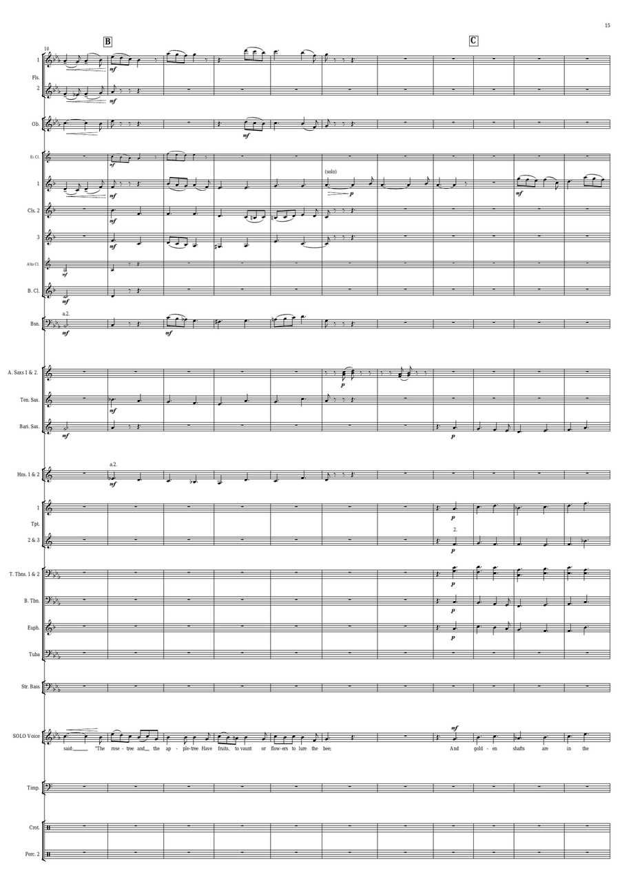 Four Rosetti Songs (score) Concert Band - Sheet Music page 8