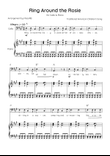 Ring Around the Rosie - Solo Cello & Piano in A Major With Chords & Lyrics - Beginner?