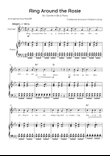 Ring Around the Rosie - Clarinet & Piano in Eb Major With Chords & Lyrics - Beginner?