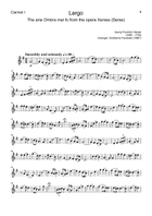 G. F. Händel – Largo from Xerxes, Clarinet Quartet. Score and Parts. Clarinet Quartet scores gallery preview page 5