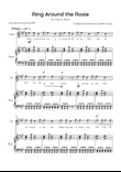 Ring Around the Rosie -Flute & Piano in A Major With Chords & Lyrics - Beginner?