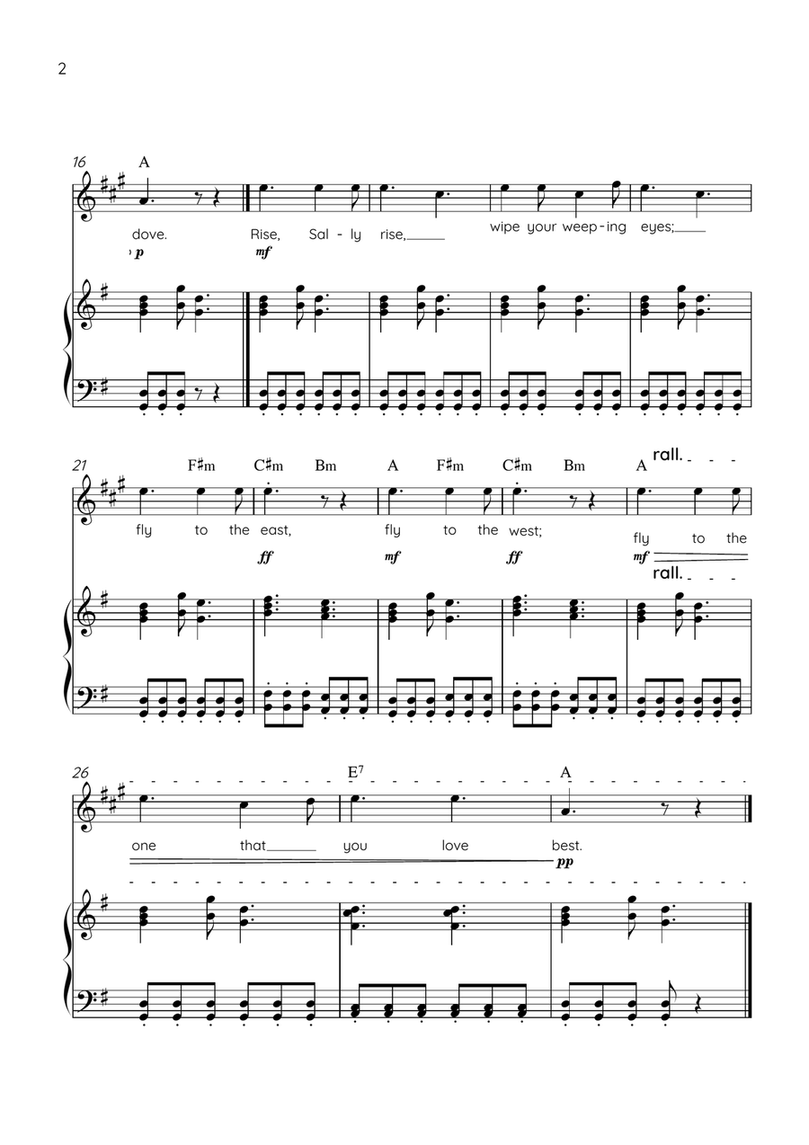 Ring Around the Rosie - Trumpet & Piano in G Major With Chords & Lyrics - Beginner? B-Flat Trumpet - Digital Sheet Music page 2