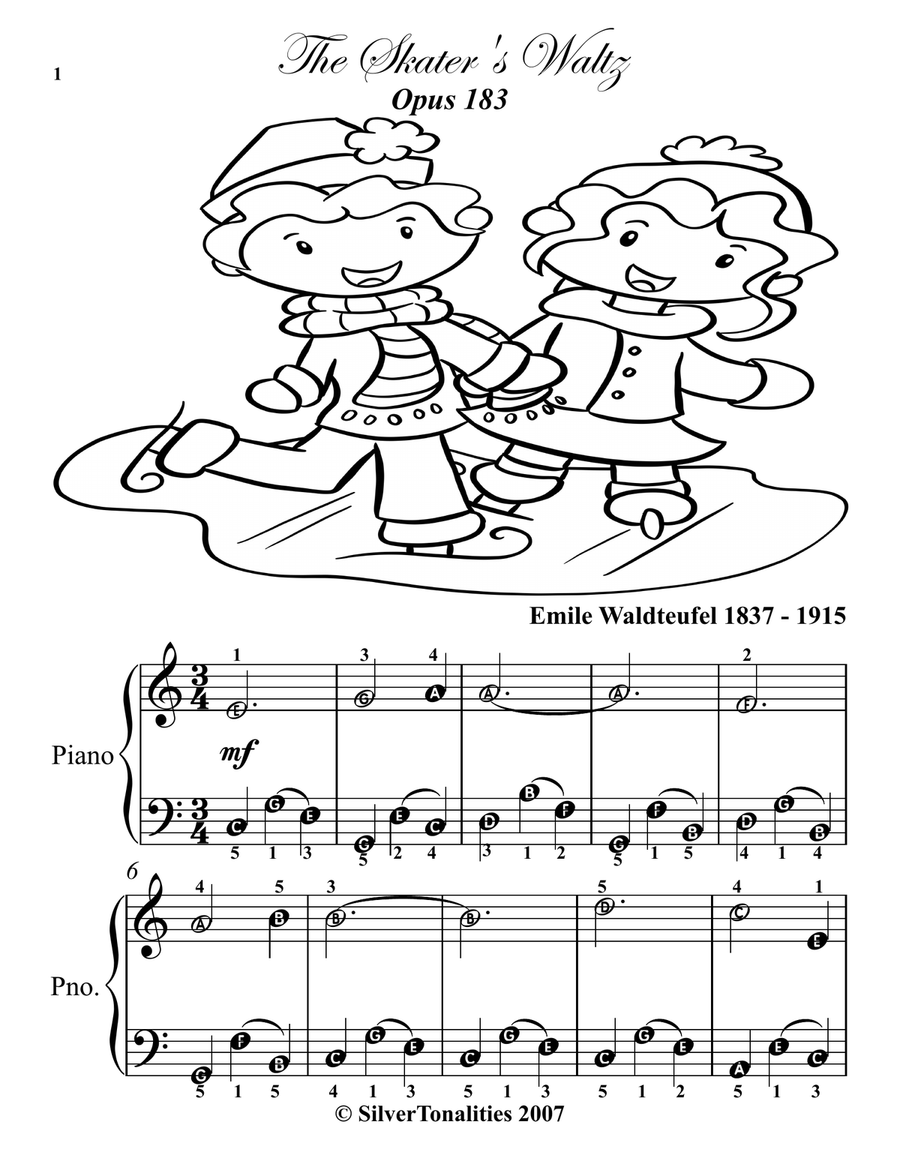 Skater's Waltz Easy Piano Sheet Music Combo by Emile Waldteufel Piano Method - Digital Sheet Music page 4