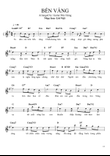 Bến Vắng (Guitar Chord & Melody Sheet - Đệm hát)