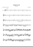 Canon in D - Solo Violin in D Major