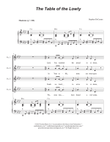 The Table of the Lowly (SATB)