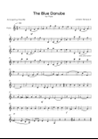 The Blue Danube - Solo Flute in C Major