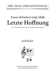 SCHUBERT: Letzte Hoffnung, D. 911 no. 16 (transposed to B major)
