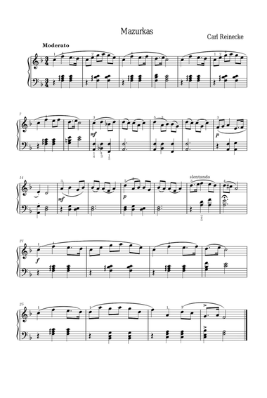 Mazurkas - Carl Reinecke