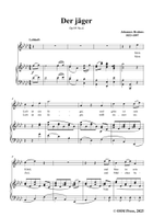 Brahms-Der jager,in A flat Major Piano, Vocal scores gallery preview page 3
