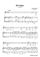 Brahms-Der jager,in D flat Major Piano, Vocal scores gallery preview page 3