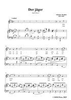 Brahms-Der jager,in G Major Piano, Vocal scores gallery preview page 3