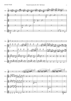 Concerto in C major Rv 443 by Vivaldi for Piccolo Solo and Flute Quartet Flute Quartet scores gallery preview page 5