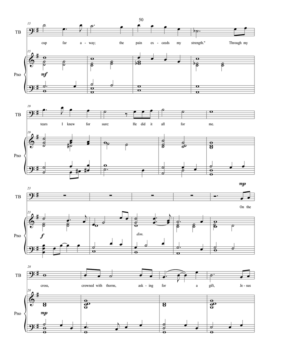 He Did It All For Me, sacred music for SATB choir 4-Part - Digital Sheet Music page 3