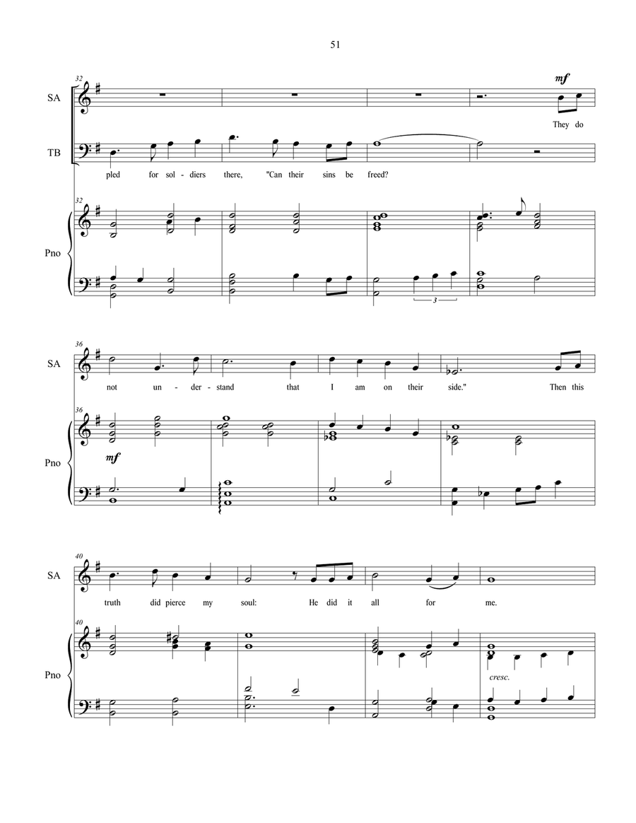 He Did It All For Me, sacred music for SATB choir 4-Part - Digital Sheet Music page 4