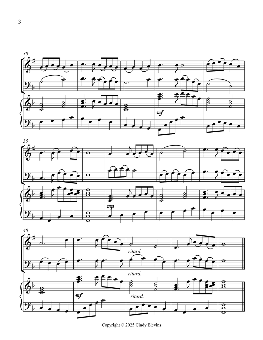 What a Friend We Have In Jesus, for Clarinet, Trombone and Piano by Cindy Blevins Clarinet - Digital Sheet Music page 4